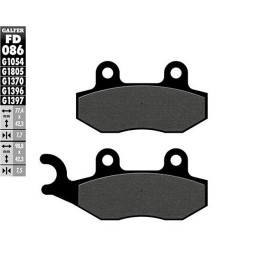 Plaquettes de frein Husqvarna CR 125/250 Galfer - semi-métal