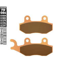 Plaquettes de frein Husqvarna CR 125/250 Galfer - frittées