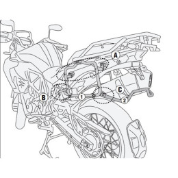 Monokey-Retro-Fit Benelli Trk 502 X &gt;2018 Givi side case carrier