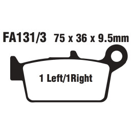 Plaquettes de frein arrière Honda NSR 50/75 EBC HH - frittées