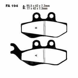 Plaquettes de frein avant Beta RR 50 20-22 EBC HH - fritté