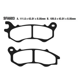 Plaquettes de frein avant Honda SH 125 14-18 EBC HH - fritté