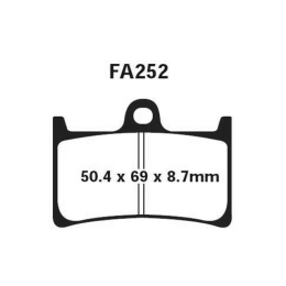 Pastillas de freno delanteras Yamaha R6/ R1 / T-Max Sinterizadas HH EBC