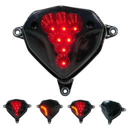 Feu arrière à LED avec indicateurs noirs Yamaha Aerox (CE) STR8 