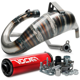 Echappement Derbi Senda/DRD / Aprilia RX/SX Cross Rookie 50/70cc Voca (CE) silencieux Rouge