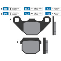 Plaquettes de frein Kawasaki KX / Suzuki RM 80 For Race Polini - organic