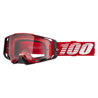 Lunettes de protection Offroad 100% Armega rouge - oculaire clair